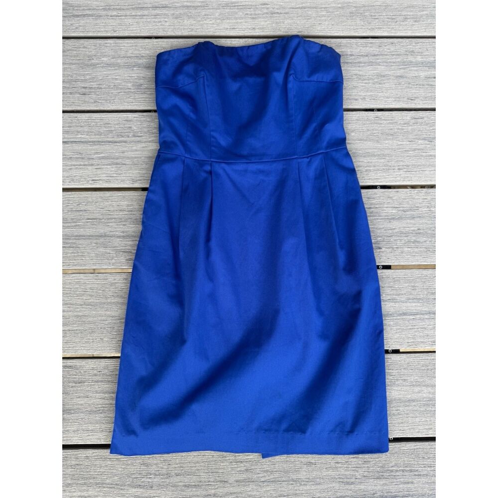 Express Design Studio Size 4 Royal Blue Strapless Cocktail Dress Pockets